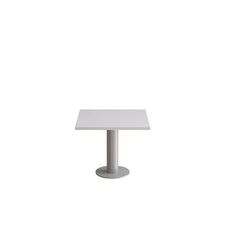 Bord Cirkum, 600x600mm, højde 500 mm, grå laminat  med alugråt stel