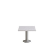 Form o Miljö Bord Cirkum, 600x600mm, højde 500 mm, grå laminat  med alugråt stel – Kantineborde