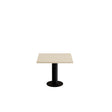 Form o Miljö Bord Cirkum, 600x600mm, højde 500 mm, birk laminat med sort stel – Kantineborde