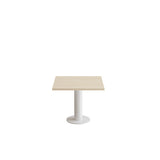 Bord Cirkum, 600x600mm, højde 500 mm, birk laminat med hvidt stel