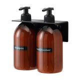 Sæbeholder / vægophæng til 2 flasker, sort – image 2