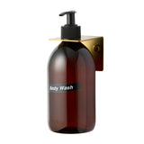 Sæbeholder / vægophæng til 1 flaske, messinglook – image 2