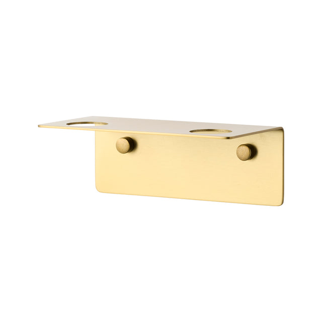 Sæbeholder / vægophæng til 2 flasker, messinglook – image 1