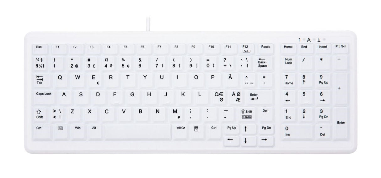 Contour Active Key ClassicClean Med Keyboard IP68 Compact W White – Tastaturer (billede 1)