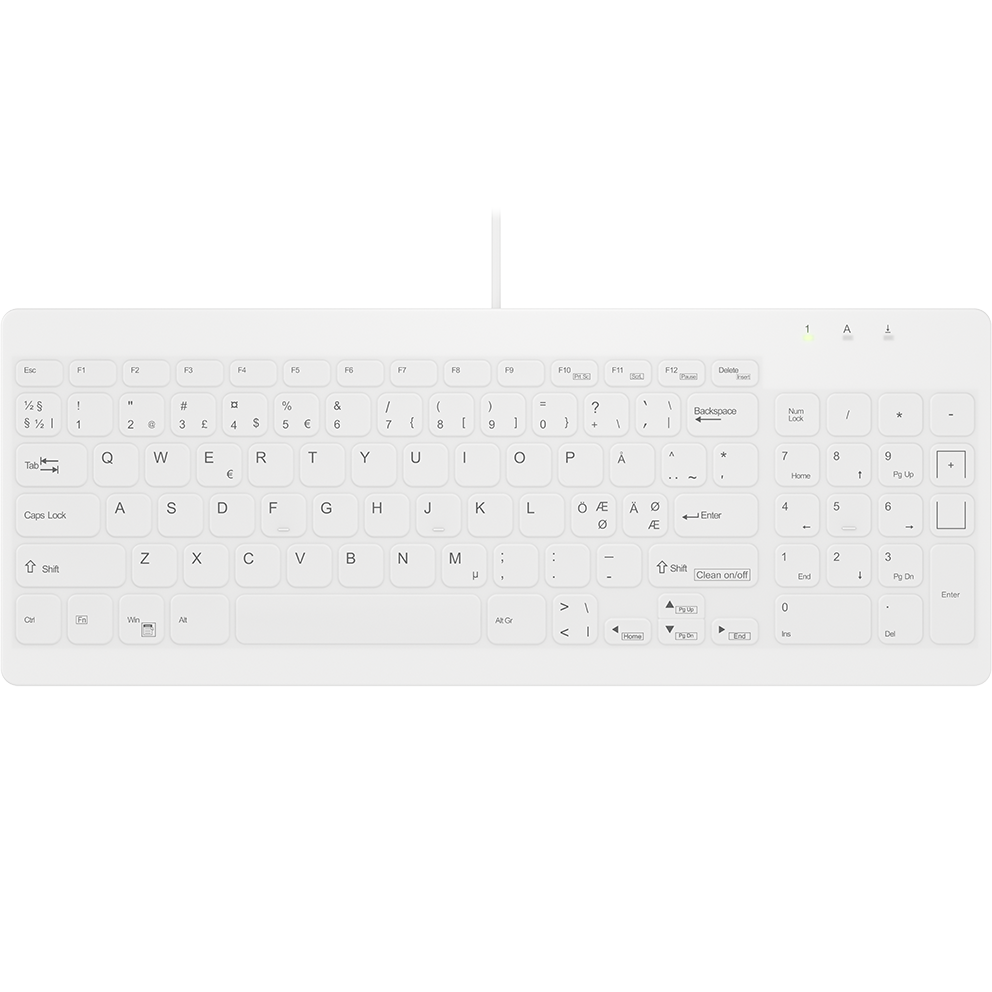 Contour Active Key QuickClean Med Keyboard Rem Cov Comp W White – Tastaturer (billede 2)