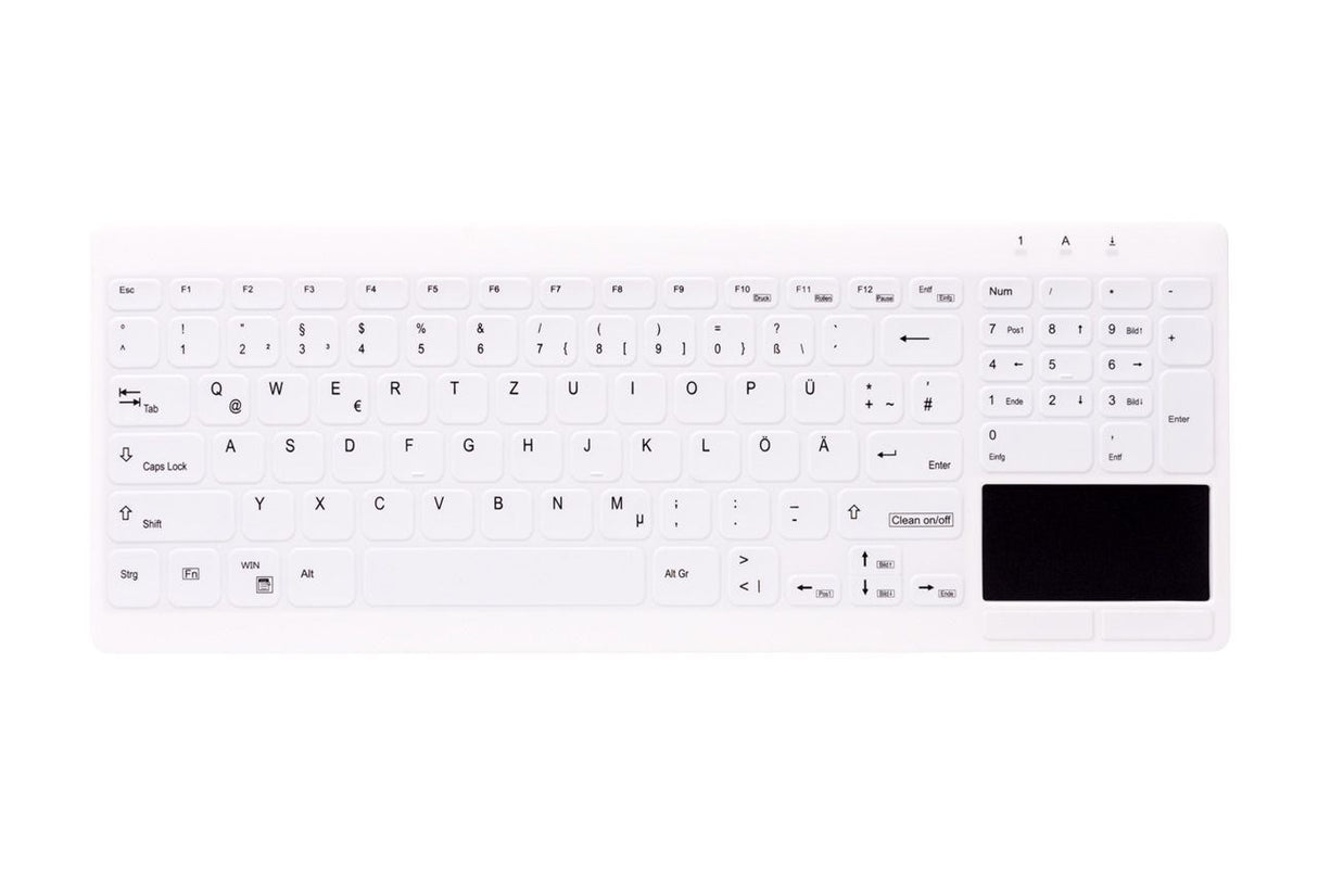 Contour Active Key QuickClean Med KB IP68 Touchpad Comp W White – Tastaturer (billede 1)