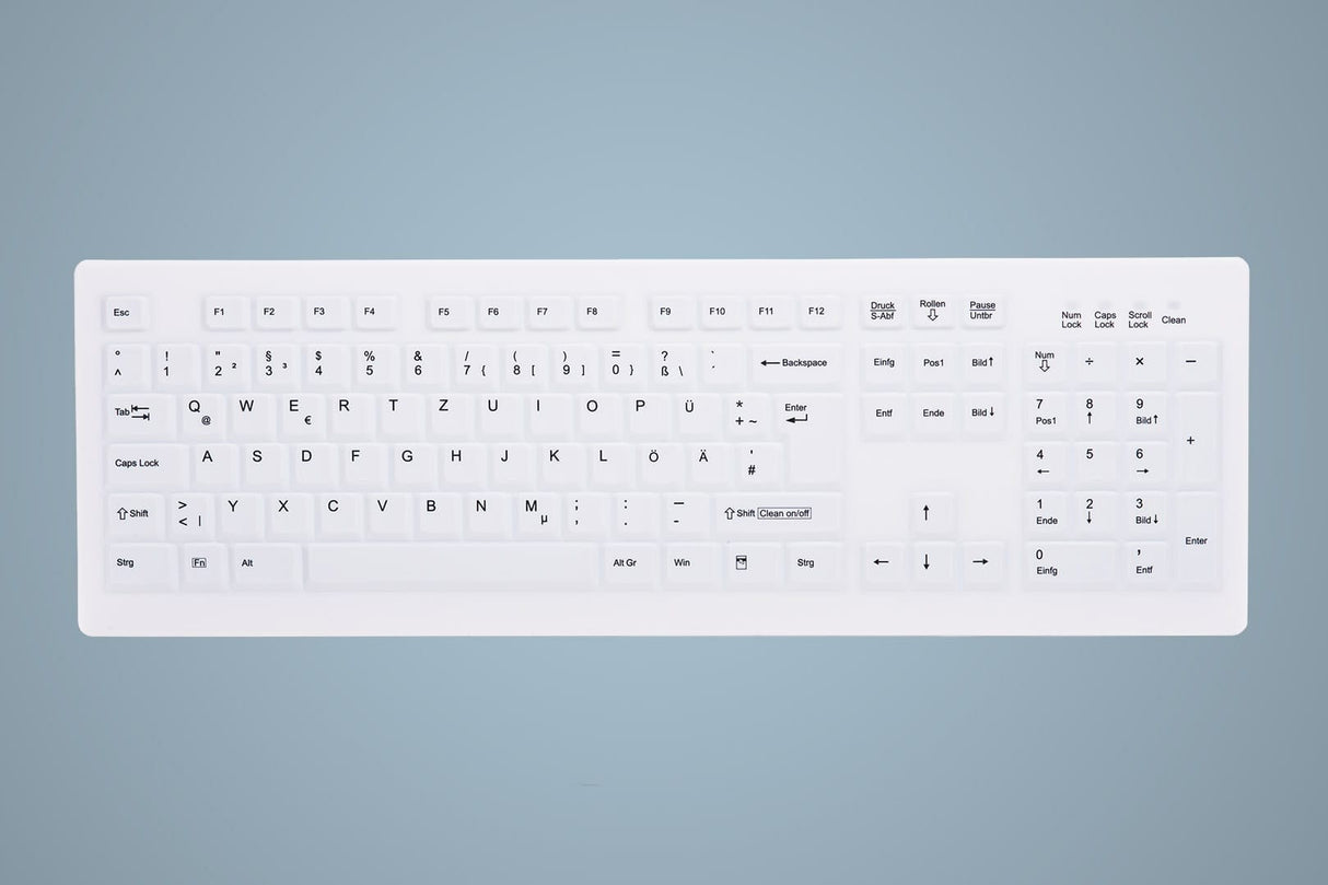 Contour Active Key ClassicClean Med KB Rem Cov Full-Size W White – Tastaturer (billede 1)