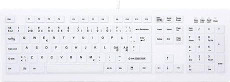 Contour ACTIVE KEY Hygiene Desktop Keyboard Sealed USB White US – Tastaturer