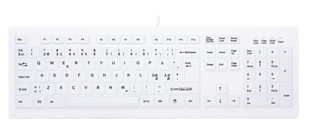 Contour Active Key ClassicClean Med Keyboard IP68 Full-Size W White – Tastaturer (billede 1)