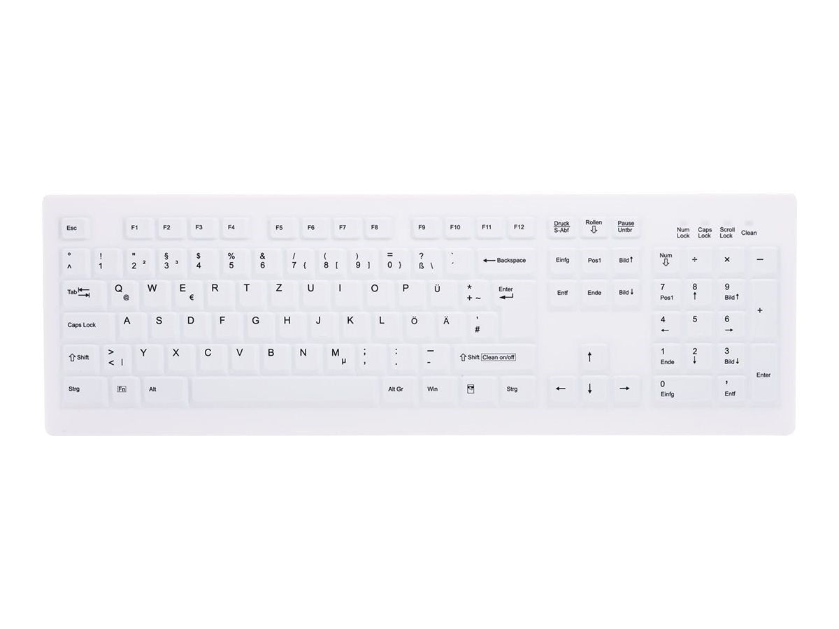 Contour Active Key ClassicClean Silicone Cov Full-Size White – Tastaturer