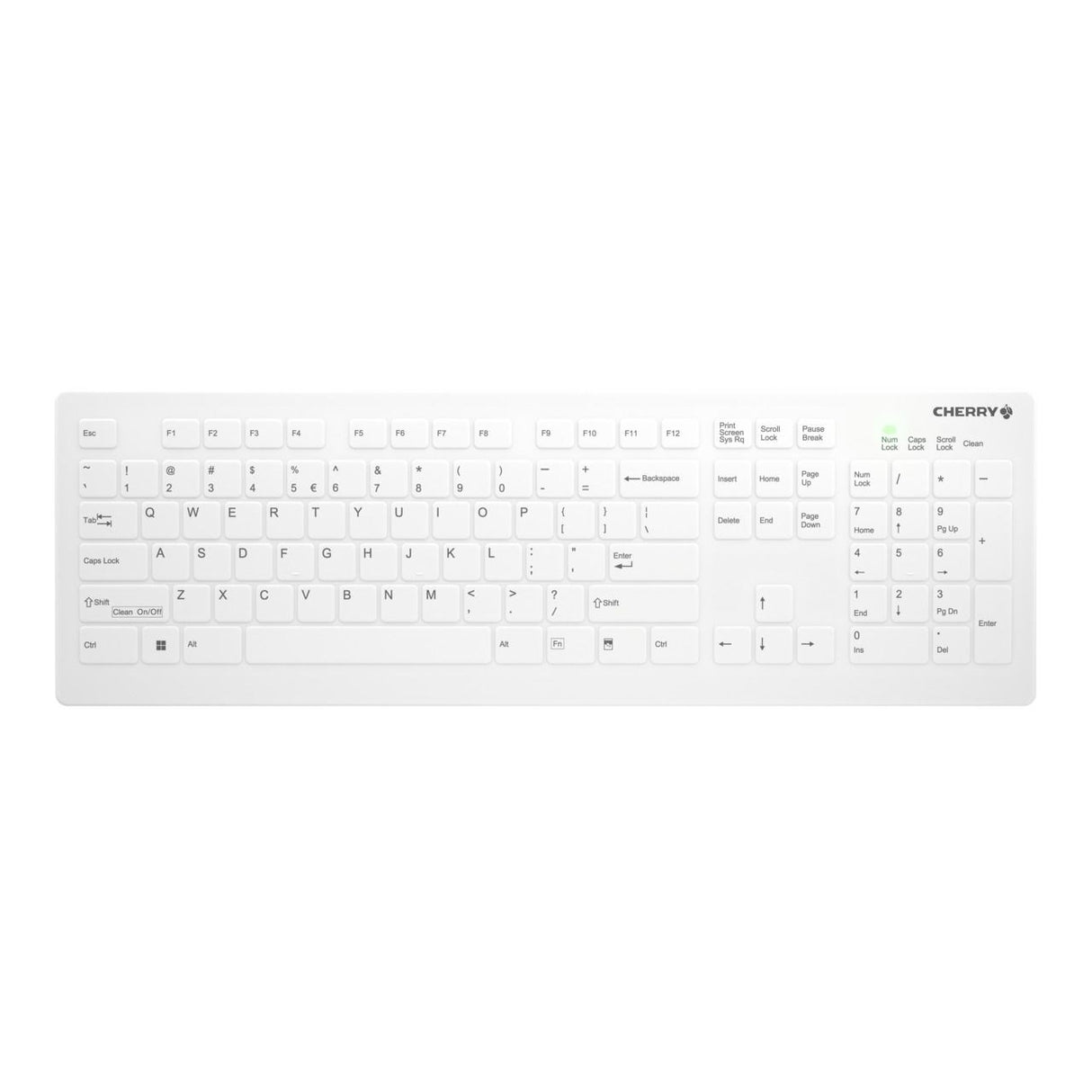 Contour Active Key QuickClean Med Keyboard IP68 Full-Size WL White – Tastaturer (billede 1)