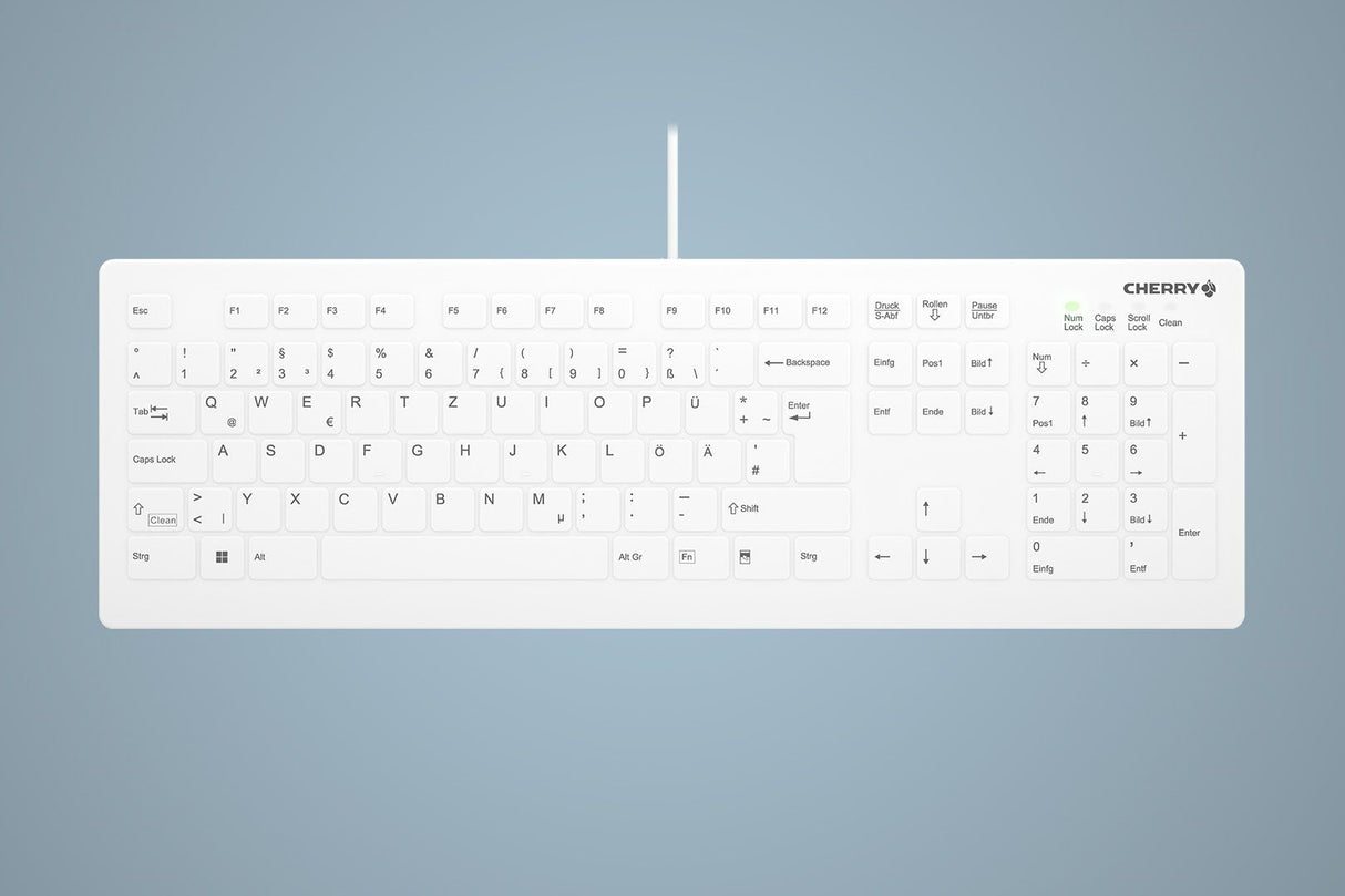 Contour Active Key QuickClean Med KB Rem Cov Full-Size W White – Tastaturer (billede 1)