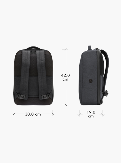 Dbramante1928 16'' Christiansborg Recycled Backpack, Charcoal – Computerrygsække (billede 3)