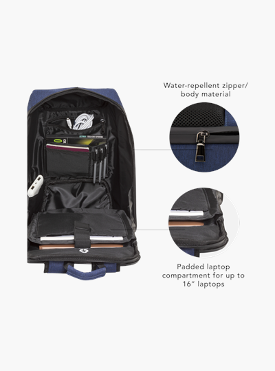 Dbramante1928 16'' Christiansborg Recycled Backpack, Dark Blue – Computerrygsække (billede 2)