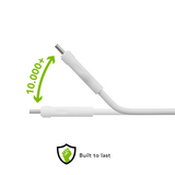 Re-charge - Cable - USB-A to USB-C - TPE, White (1.2m)