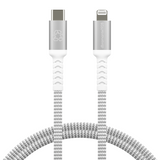 Bulk - Braided Cable 1.2m USB-C/MFI Light. - Grey