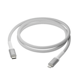 Bulk - Braided Cable 1.2m USB-C/MFI Light. - Grey