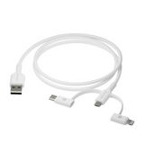 Re-charge - 3in1 Cable–USB A to USB-A,C & Lightn-W
