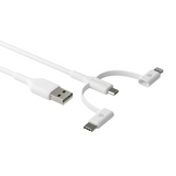 Re-charge - 3in1 Cable–USB A to USB-A,C & Lightn-W