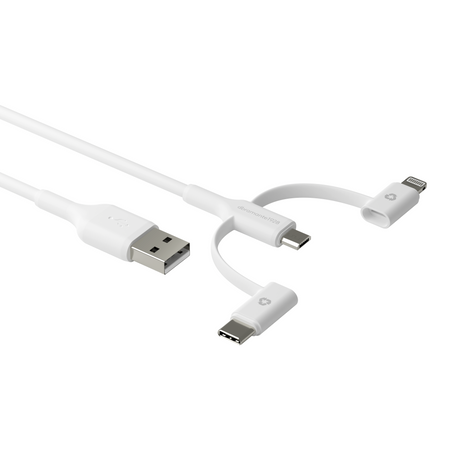 Dbramante1928 Re-charge - 3in1 Cable–USB A to USB-A,C & Lightn-W – Apple Lightning kabler (billede 3)