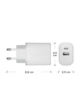 Re-charge - EU Wall Charger USB-C 30W+USB-A 18W-W
