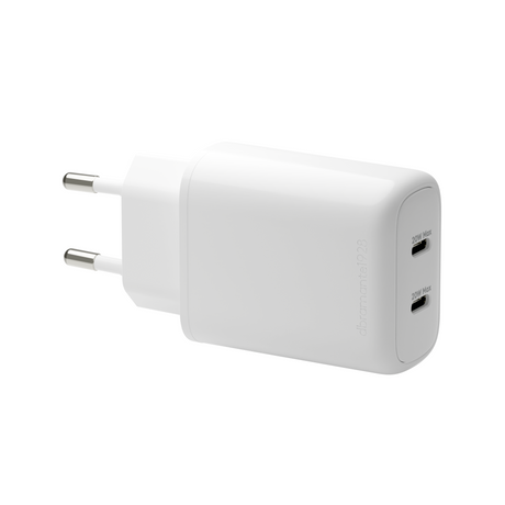 Dbramante1928 Re-charge Pro - EU Wall Charger 2x USB-C 20W - W – Ladere u/kabel - GaN (billede 1)