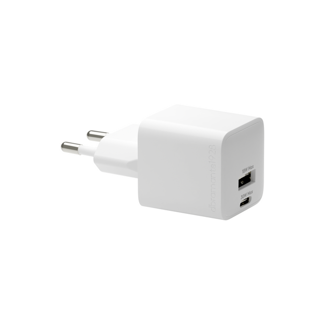 Dbramante1928 Bulk - Pro - EU W. Charger - USB-C30W+USB-A18W  - White