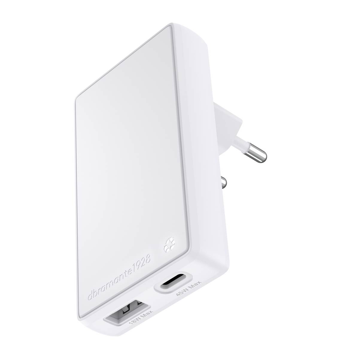Dbramante1928 Pro - EU Slim Charger - USB-C 45W+USB-A 18W - W (billede 5)