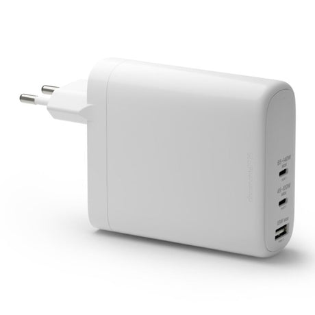 Dbramante1928 Re-charge - Wall Charger GaN - USB-C 140W+100W+18W EU, White – Ladere u/kabel - GaN