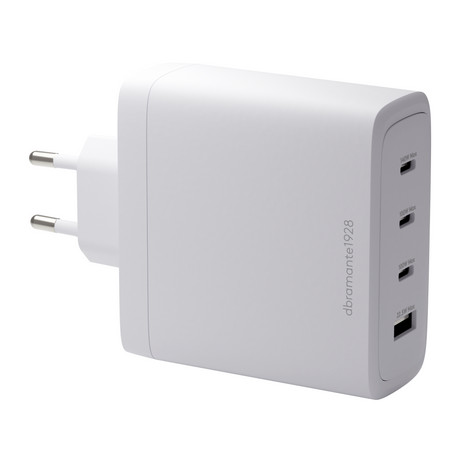 Dbramante1928 IT - EU W. Charger - 3xUSB-C 140W + 1xUSB-A - W – Ladere u/kabel - GaN (billede 1)