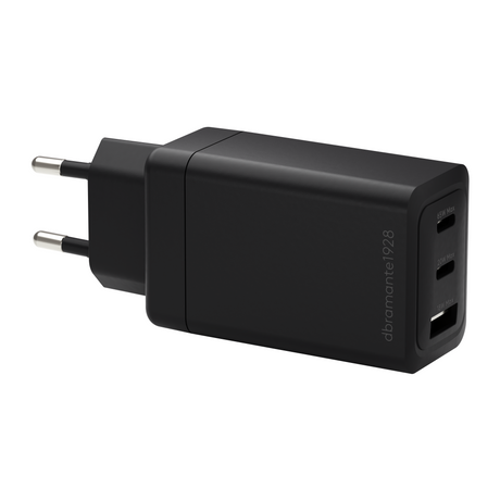 Dbramante1928 DBRAMANTE re-charge IT Charger 2xUSB-C 65W + 1xUSB-A Black – Ladere USB-C (billede 1)