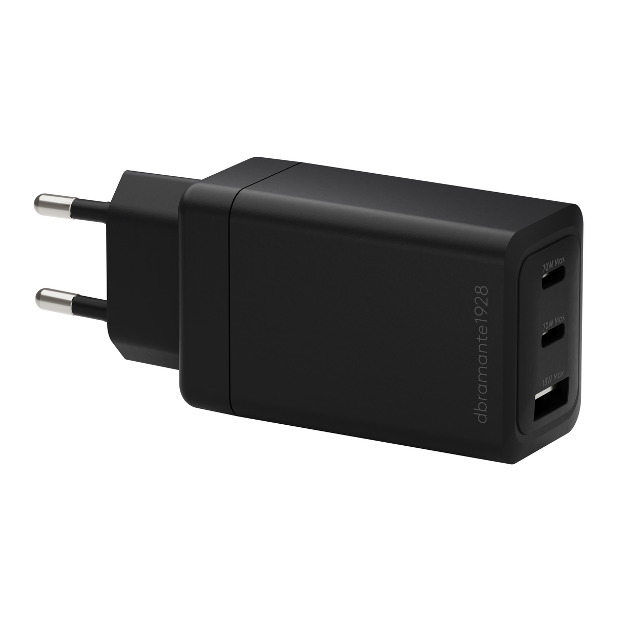 Dbramante1928 DBRAMANTE IT - EU W. Charger - 2xUSB-C 70W + 1xUSB-A  - BLK