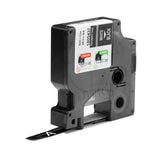 Dymo Tape Rhino 9mmx5,5m vinyl hvid på sort – Labeltape (billede 2)