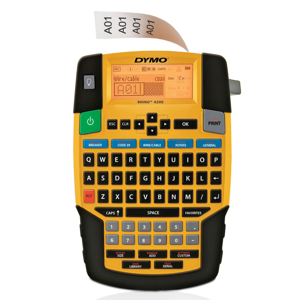 Dymo Rhino 4200 pro machine orange/black kit-case – Labelprintere (billede 2)