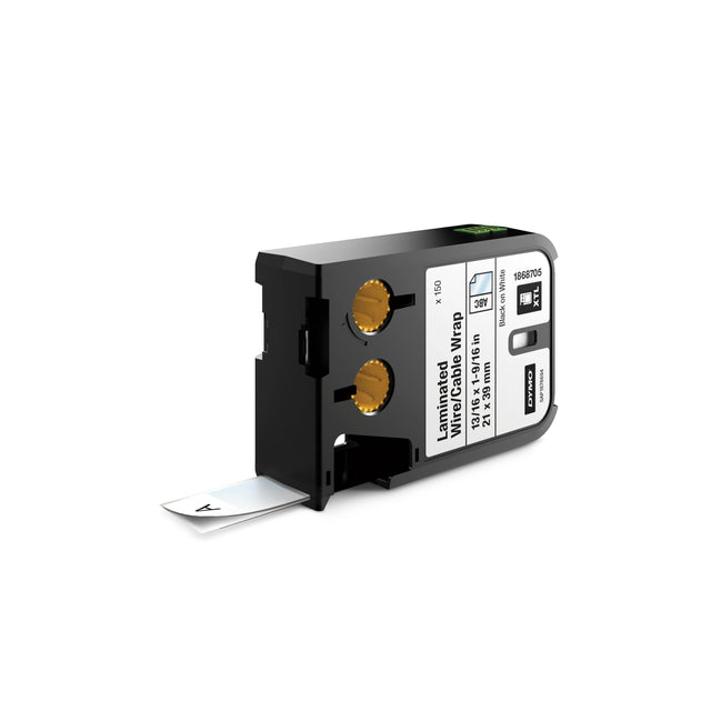 Dymo Tape XTL 21mmx39mm lam wire/cable bl/whi – Labeltape (billede 1)