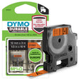 Dymo Tape D1 Extra Strong 12mmx3m bl/orange – Labeltape (billede 1)