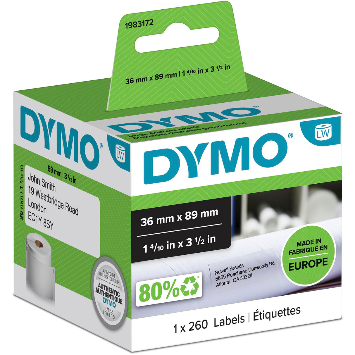 Dymo LabelWriter Address label 89x36 (billede 1)
