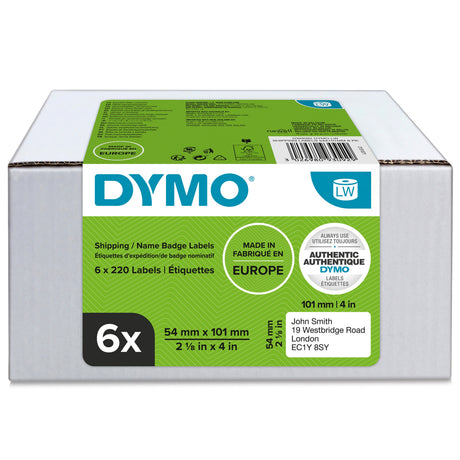 Dymo Label Ship/naming 54x101 perm white w total 1.320 pcs – Etiketter (billede 1)