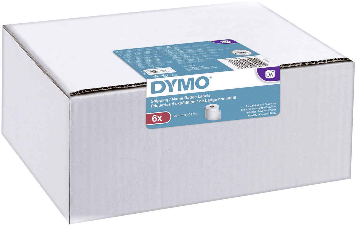 Dymo Label Ship/naming 54x101 perm white w total 1.320 pcs – Etiketter (billede 2)