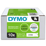 Dymo Tape D1 9mmx7m sort på hvid (10) – Labeltape (billede 1)