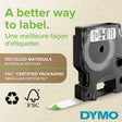 Dymo Tape D1 12mmx7m sort på hvid (10) – Labeltape (billede 1)