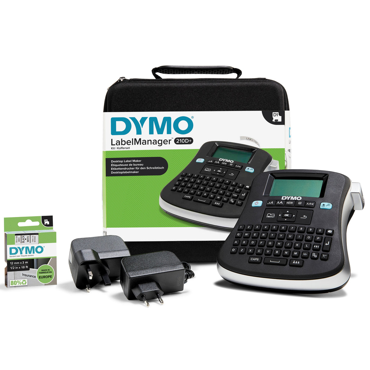 Dymo LabelManager 210D+ Label maker Kit Case Qwerty – Labelprintere (billede 1)
