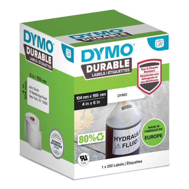 Dymo LabelWriter Durable extra-large shipping label 104mmx159mm – Etiketter (billede 1)