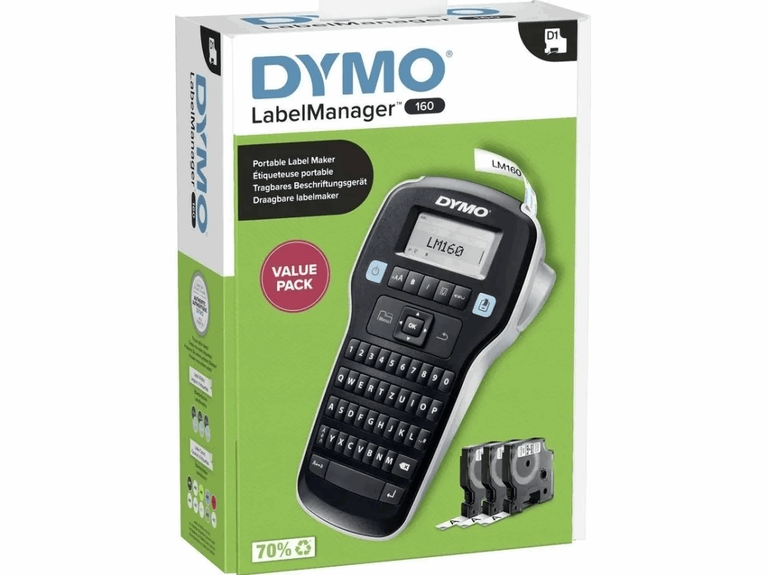 Dymo LabelManager 160 valuepack + 3x12mm tape – Labelprintere (billede 2)