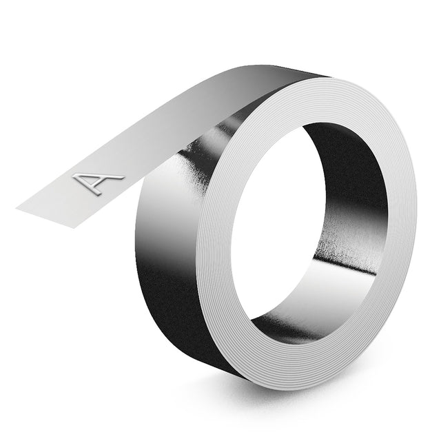 Dymo Tape Rhino 12mmx3,65m adhesive alu – Labeltape (billede 1)