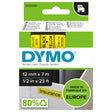 Dymo Tape D1 12mmx7m black/yellow – Labeltape (billede 1)