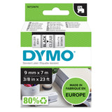 Dymo Tape D1 9mmx7m black/clear – Labeltape (billede 1)