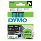 Dymo Tape D1 9mmx7m black/green – Labeltape (billede 1)