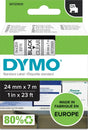 Dymo Tape D1 24mmx7m black/clear – Labeltape (billede 1)
