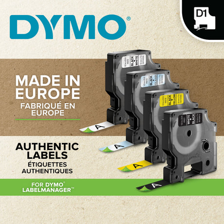 Dymo Tape D1 24mmx7m black/clear – Labeltape (billede 3)